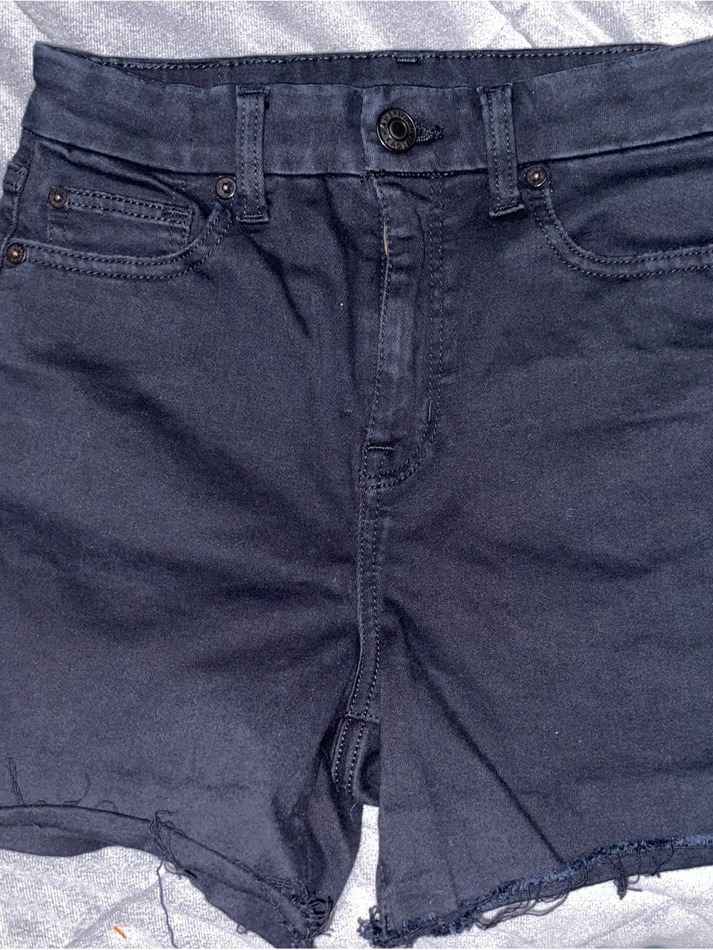 American Eagle Outfitters High-Waist Black Cutoff Shorts